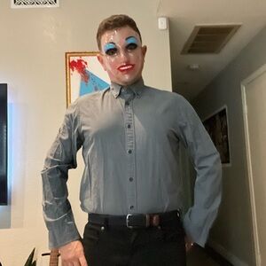 Michael Kors Men's Charcoal Button Down Shirt